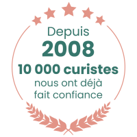 Logo Depuis 2008 10 000 curistes forme arrondie